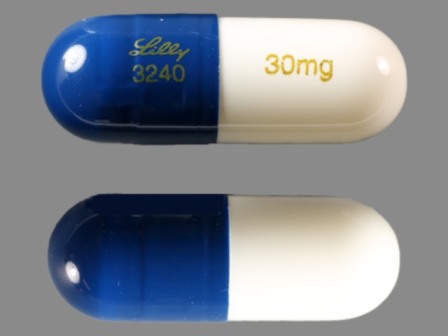 LILLY 3240 30 mg: (0002-3240) Cymbalta 30 mg Enteric Coated Capsule by Rebel Distributors Corp.