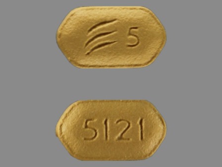 5 5121: (0002-5121) Effient 5 mg Oral Tablet by Eli Lilly and Company