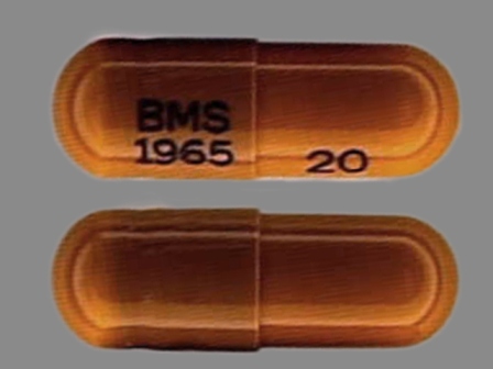 BMS 1965 20: (0003-1965) Zerit 20 mg Oral Capsule by State of Florida Doh Central Pharmacy
