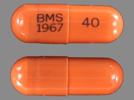 BMS 1967 40: (0003-1967) Zerit 40 mg Oral Capsule by State of Florida Doh Central Pharmacy