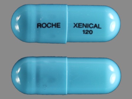 Roche XENICAL 120: (0004-0257) Xenical 120 mg Oral Capsule by Genentech, Inc.