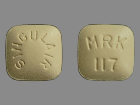 MRK 117 SINGULAIR: (0006-0117) Singulair 10 mg Oral Tablet by A-s Medication Solutions LLC