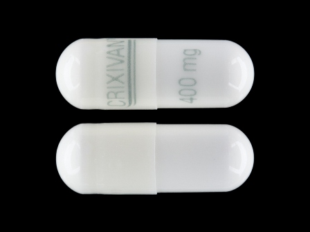 CRIXIVAN 400 mg: (0006-0573) Crixivan 400 mg Oral Capsule by Rebel Distributors Corp