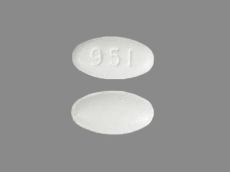 951 white oval tablet
