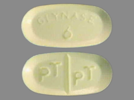 GLYNASE 6 PT PT: (0009-3449) Glynase 6 mg Oral Tablet by Pharmacia and Upjohn Company