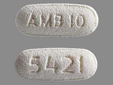 AMB 10 5421: (0024-5421) Ambien 10 mg Oral Tablet by Stat Rx USA LLC
