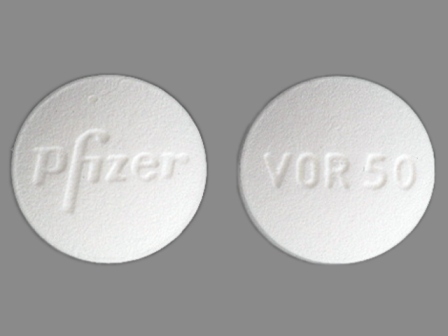 Pfizer VOR50: (0049-3170) Vfend 50 mg Oral Tablet by Roerig
