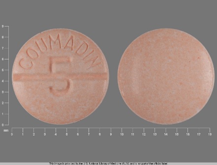5 COUMADIN: (0056-0172) Coumadin 5 mg Oral Tablet by A-s Medication Solutions LLC