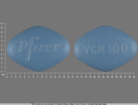 VGR100 Pfizer: (0069-4220) Viagra 100 mg Oral Tablet, Film Coated by Remedyrepack Inc.