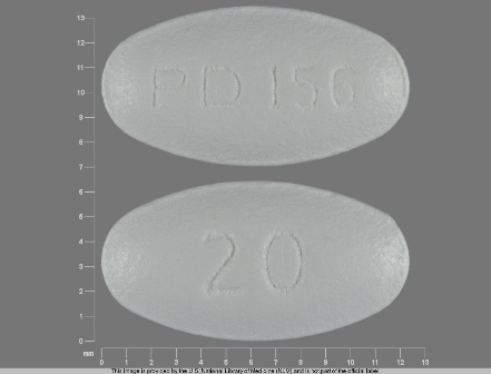 PD 156 20: (0071-0156) Lipitor 20 mg Oral Tablet by Parke-davis Div of Pfizer Inc