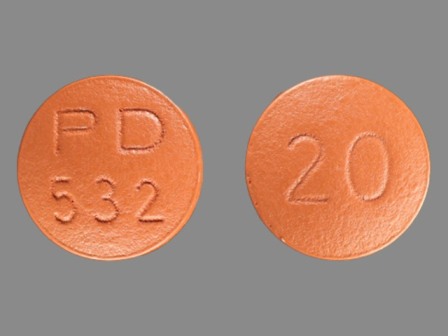 PD 532 20: (0071-0532) Accupril 20 mg Oral Tablet by Parke-davis Div of Pfizer Inc