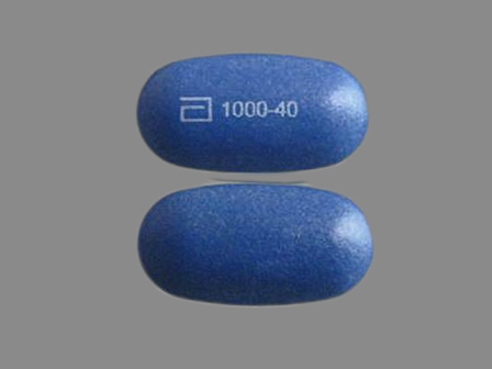 A 1000 40: (0074-3457) Simcor 1000/40 24 Hr Extended Release Tablet by Abbvie Inc.