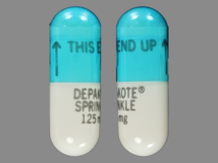 THIS END UP DEPAKOTE SPRINKLE 125 mg: (0074-6114) Depakote 125 mg Enteric Coated Capsule by Abbvie Inc.