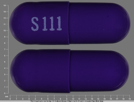S 111: (0076-0111) Uribel (Hyoscyamine Sulfate 0.12 mg / Methenamine 118 mg / Methylene Blue 10 mg / Phenyl Salicylate 36 mg / Sodium Phosphate, Monobasic 40.8 mg) Oral Capsule by Star Pharmaceuticals, LLC