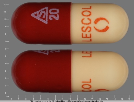 S 20 LESCOL: (0078-0176) Lescol (As Fluvastatin Sodium) 20 mg Oral Capsule by Novartis Pharmaceuticals Corporation