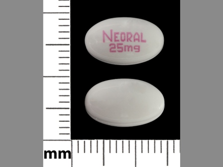 Neoral 25 mg: (0078-0246) Neoral 25 mg Oral Capsule by Cardinal Health