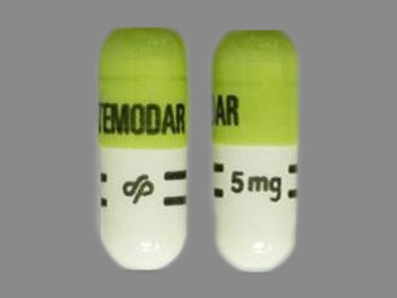 TEMODAR 5 mg dp: (0085-3004) Temodar 5 mg Oral Capsule by Merck Sharp & Dohme Corp.