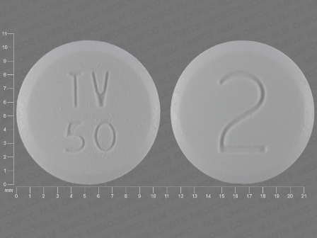 2 TV 50: (0093-0050) Apap 300 mg / Codeine Phosphate 15 mg Oral Tablet by Teva Pharmaceuticals USA Inc