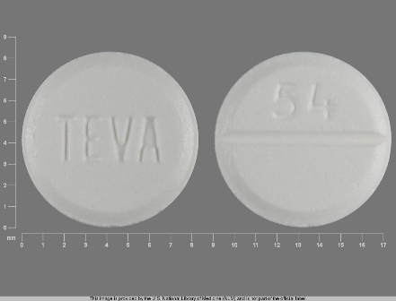 TEVA 54: (0093-0054) Buspirone Hydrochloride 10 mg (Buspirone 9.1 mg) Oral Tablet by Aidarex Pharmaceuticals LLC