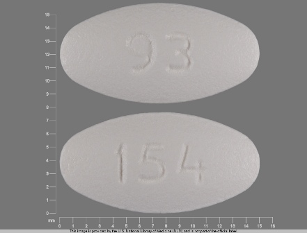 93 154: (0093-0154) Ticlopidine 250 mg Oral Tablet by Teva Pharmaceuticals USA Inc