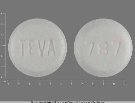 TEVA 787 round white pill