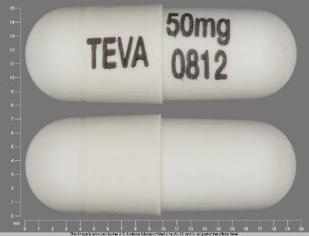 TEVA 50mg 0812: (0093-0812) Nortriptyline (As Nortriptyline Hydrochloride) 50 mg Oral Capsule by Teva Pharmaceuticals USA Inc