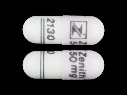 Z Zenith 50 mg 2130: (0093-2130) Nitrofurantoin 50 mg Oral Capsule by Teva Pharmaceuticals USA Inc