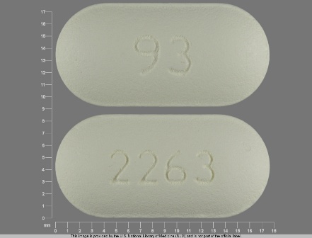 93 2263: (0093-2263) Amoxicillin 500 mg Oral Tablet by Teva Pharmaceuticals USA Inc