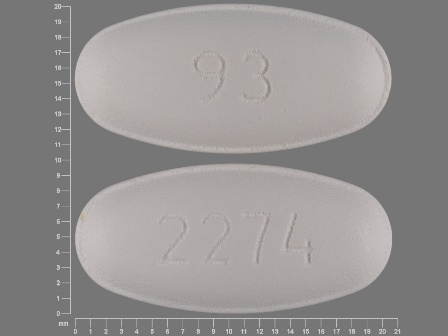 93 2274: (0093-2274) Amoxicillin (As Amoxicillin Trihydrate) 500 mg / Clavulanic Acid (As Clavulanate Potassium) 125 mg Oral Tablet by Aidarex Pharmaceuticals LLC