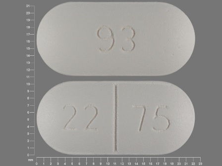 93 22 75: (0093-2275) Amoxicillin (As Amoxicillin Trihydrate) 875 mg / Clavulanic Acid (As Clavulanate Potassium) 125 mg Oral Tablet by H.j. Harkins Company, Inc.