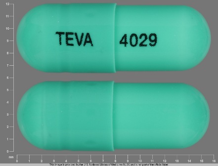 TEVA 4029: (0093-4029) Indomethacin 25 mg Oral Capsule by Redpharm Drug Inc.