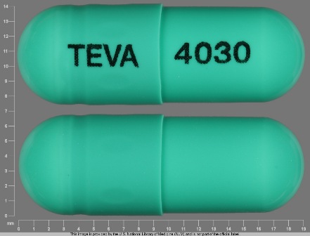 TEVA 4030: (0093-4030) Indomethacin 50 mg Oral Capsule by Teva Pharmaceuticals USA Inc