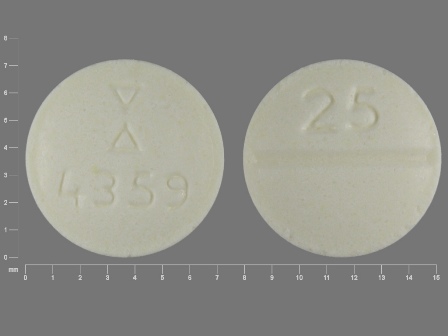 4359 25: (0093-4359) Clozapine 25 mg Oral Tablet by Teva Pharmaceuticals USA Inc