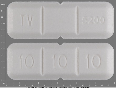 TV 5200 10 10 10: (0093-5200) Buspirone Hydrochloride 30 mg (Buspirone 27.4 mg) Oral Tablet by Remedyrepack Inc.