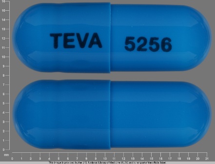 TEVA 5256: (0093-5256) Clindamycin (As Clindamycin Hydrochloride) 300 mg Oral Capsule by Teva Pharmaceuticals USA Inc