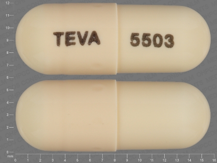 TEVA 5503: (0093-5503) Fluoxetine 25 mg (As Fluoxetine Hydrochloride) / Olanzapine 3 mg Oral Capsule by Teva Pharmaceuticals USA Inc