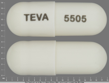 TEVA 5505: (0093-5505) Fluoxetine 50 mg (As Fluoxetine Hydrochloride) / Olanzapine 6 mg Oral Capsule by Teva Pharmaceuticals USA Inc