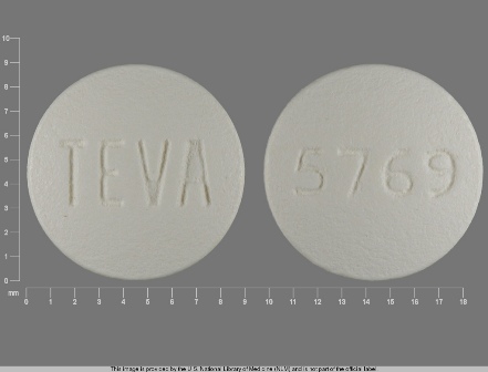 TEVA 5769: (0093-5769) Olanzapine 7.5 mg Oral Tablet by Dispensing Solutions, Inc.