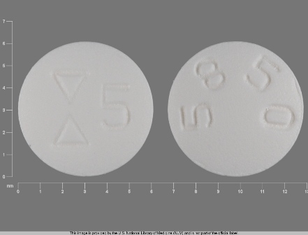 5850 5: (0093-5850) Escitalopram (As Escitalopram Oxalate) 5 mg Oral Tablet by Teva Pharmaceuticals USA Inc