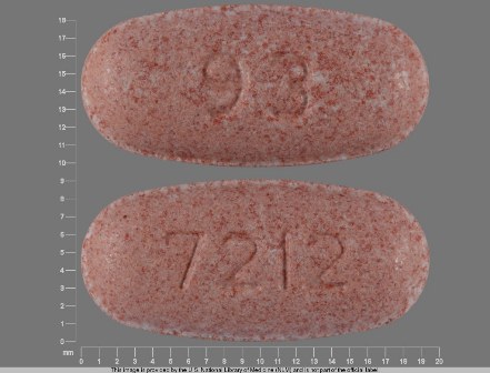 93 7212: (0093-7212) Metformin Hydrochloride 750 mg 24 Hr Extended Release Tablet by Teva Pharmaceuticals USA Inc