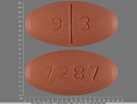 9 3 7287: (0093-7287) Levetiracetam 750 mg Oral Tablet by Teva Pharmaceuticals USA Inc