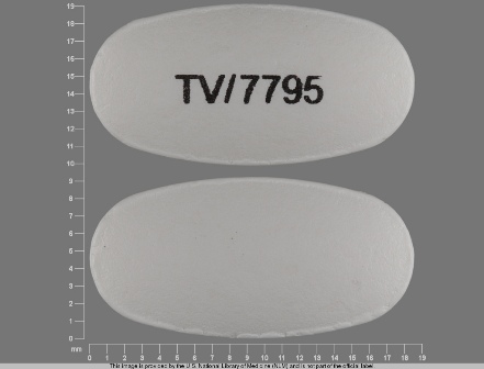 TV 7795: (0093-7795) Levetiracetam 500 mg 24 Hr Extended Release Tablet by Teva Pharmaceuticals USA Inc