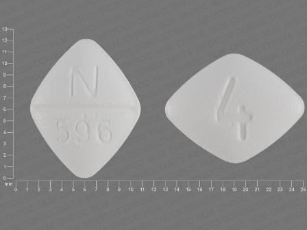 N 596 4: (0093-8122) Doxazosin (As Doxazosin Mesylate) 4 mg Oral Tablet by Remedyrepack Inc.