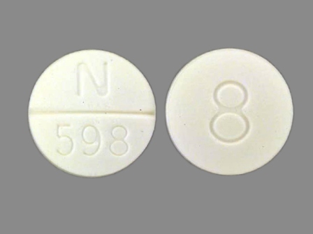 N 598 8: (0093-8123) Doxazosin (As Doxazosin Mesylate) 8 mg Oral Tablet by Remedyrepack Inc.