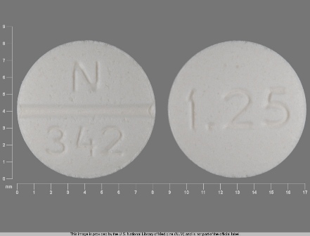 N 342 1 25: (0093-8342) Glyburide 1.25 mg Oral Tablet by Teva Pharmaceuticals USA Inc