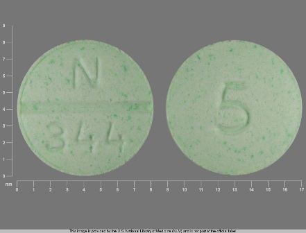 N 344 5: (0093-8344) Glyburide 5 mg Oral Tablet by Mckesson Contract Packaging