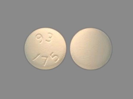 93 175: (0093-9175) Quinidine Sulfate 300 mg (Quinidine 249 mg) Extended Release Tablet by Teva Pharmaceuticals USA Inc