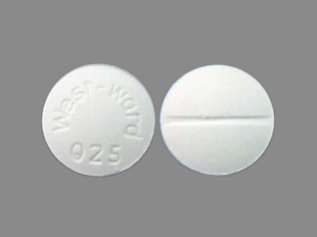 Westward 025: (0143-1025) Aminophylline 200 mg Oral Tablet by West-ward Pharmaceutical Corp