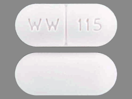 Oval, white tablet, WW 115