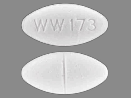 WW 173: (0143-1173) Captopril 50 mg Oral Tablet by Cardinal Health